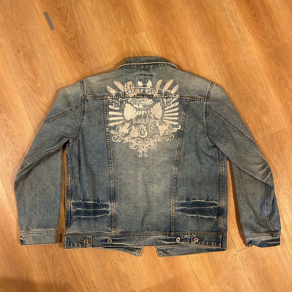 Denim Jacket with Painted Design